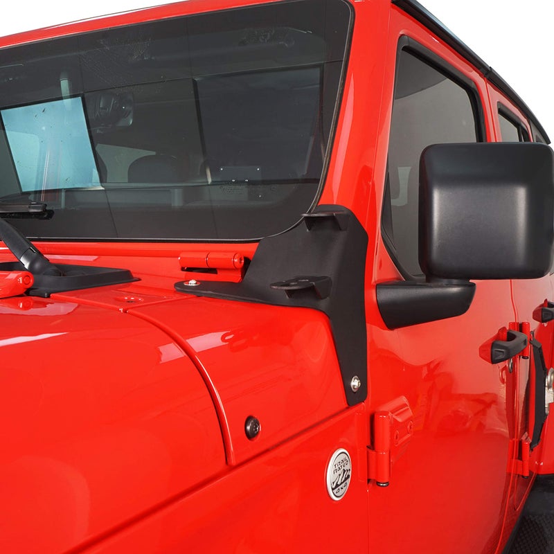 Hooke Road Dual A-Pillar Light Mounting Brackets Compatible with 2018-2026 Jeep JL Wrangler/Gladiator JT - Pair (Does not fit â€¢ Gladiator Mojave â€¢ Model) - Image 5